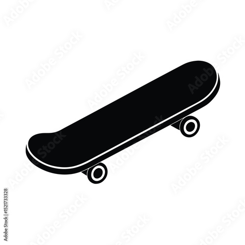 Skateboard Icon Vector in Flat Clean Style