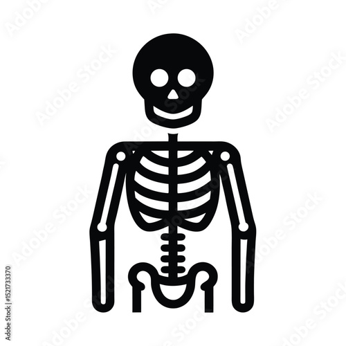Skeleton Icon Vector in Flat Clean Style