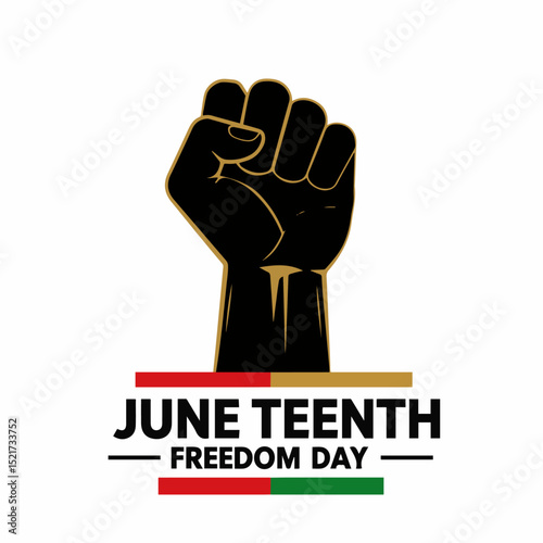 Juneteenth Freedom Day celebration graphic design. Juneteenth freedom day is a powerful symbol of African American history and heritage.