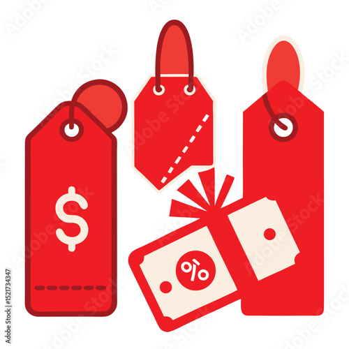 set of price tags