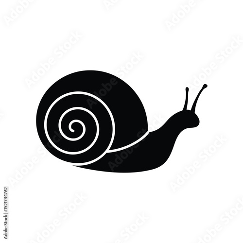 Snail Icon Vector in Flat Clean Style