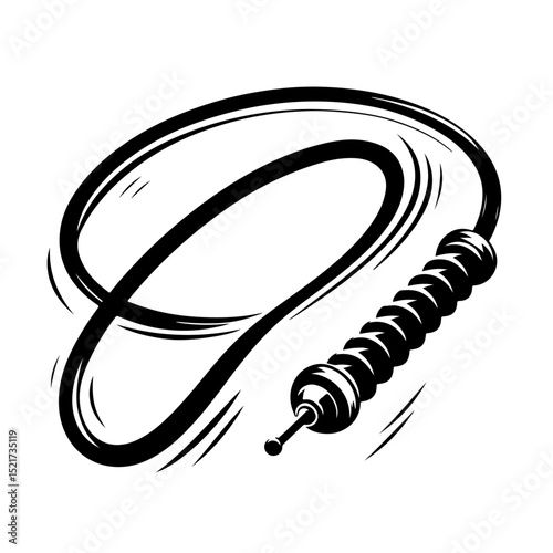 Whip Silhouette for Equestrian and Performance Art Design