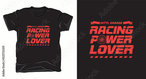 Racing power graphic vector t-shirt design print