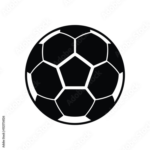 Soccer Ball Icon Vector in Flat Clean Style