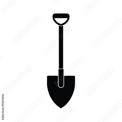 Spade Tool Icon Vector in Flat Clean Style