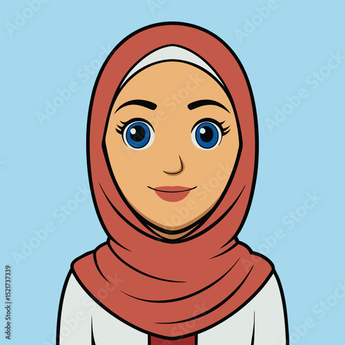 A woman representing Middle Eastern culture with modest attire, symbolizing elegance, tradition, and respect.