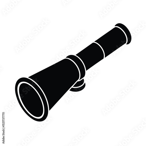 Spyglass Icon Vector in Flat Clean Style