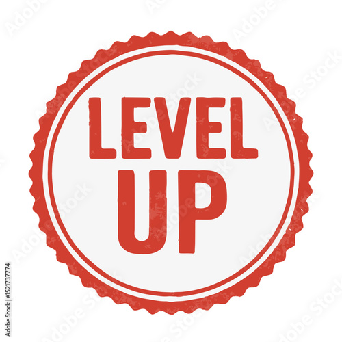 seal level up icon stamp frame vector on white background
Vector seal on white background