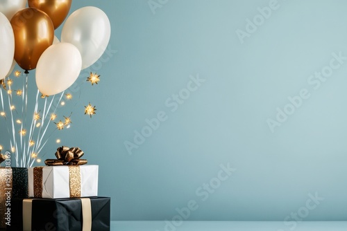Celebration With Balloons and Gifts at a Festive Event Indoors