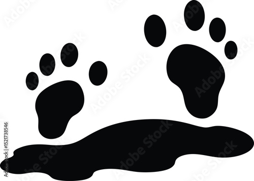 footprints in wet sand
