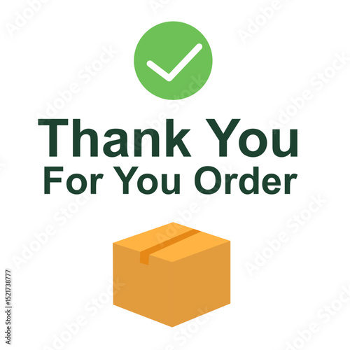 Thank You for Your Order, Online Purchase Confirmation Illustration