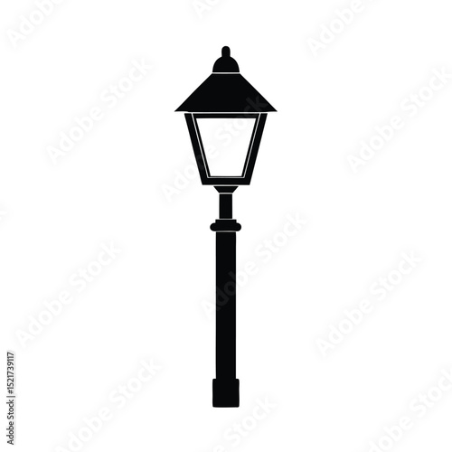 Street Lamp Icon Vector in Flat Clean Style