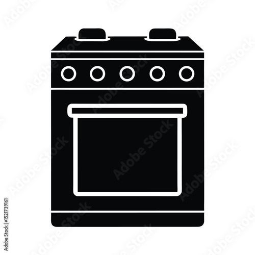 Stove Icon Vector in Flat Clean Style