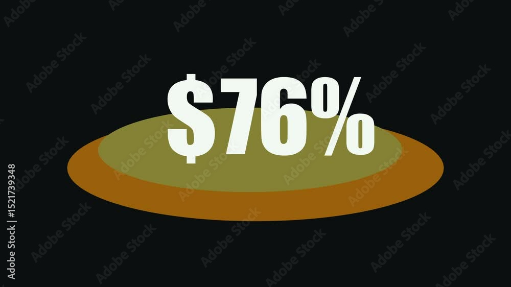 Graphic Stock 4k Video. dolar Counter Animation.Animated Money Counter from 0 to 100 usd dolar.