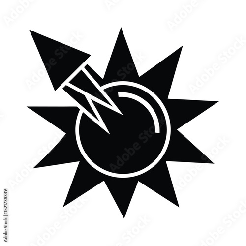 Strike Icon Vector in Flat Clean Style