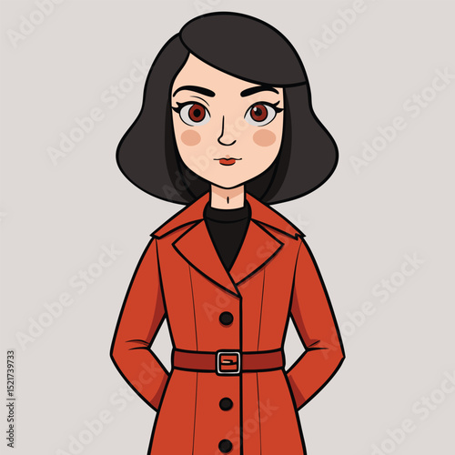 A woman wears a classic trench coat, showing timeless elegance and sophisticated urban style.