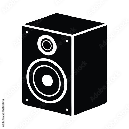 Subwoofer Icon Vector in Flat Clean Style