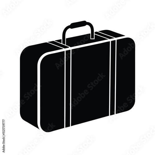 Suitcase Icon Vector in Flat Clean Style