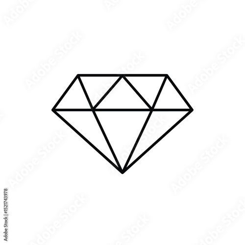 Diamonds icon set, Gemstone diamond collection