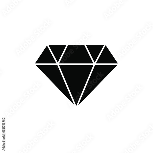 Diamonds icon set, Gemstone diamond collection