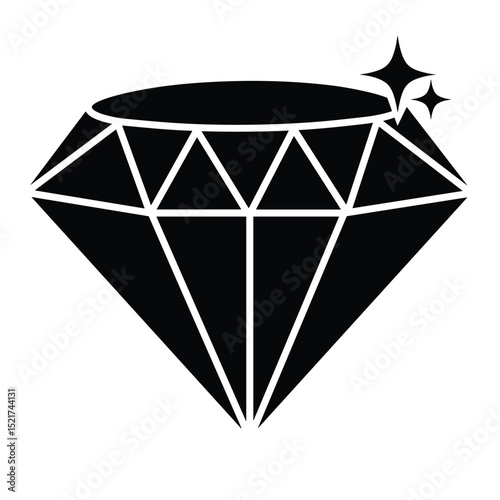 Diamonds icon set, Gemstone diamond collection