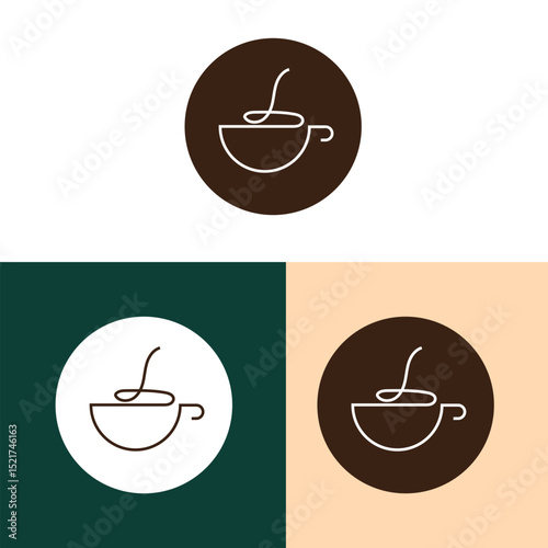 Elegant Coffee Cup Line Art Logo Design perfect for branding cafes restaurants and beverage businesses offering a minimalist aesthetic