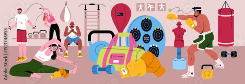 A Dynamic and Exciting Fitness Scene Featuring a Wide Variety of Workouts and Equipment Options