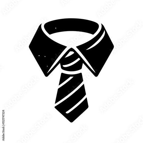 Shirt with Striped Tie Silhouette for Formal Wear Design