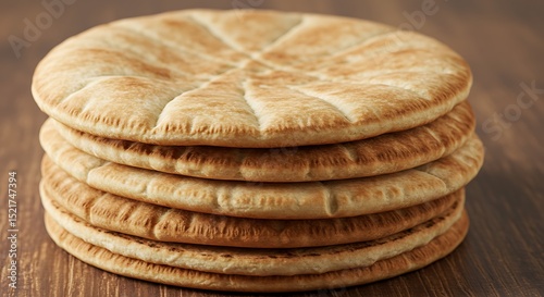 Stack of Fresh Pita Breads