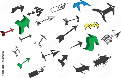 Vector set of deferent type arrows