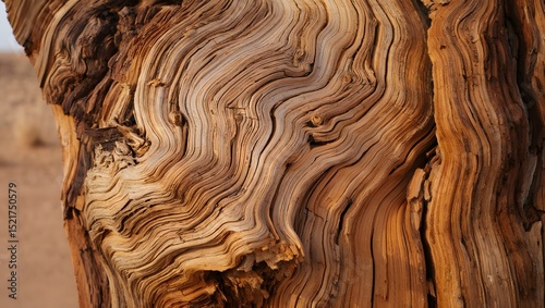 Wallpaper Mural Close-Up of Gnarled Desert Driftwood Surface – Twisted Grain Patterns, Mineral Flakes, and Sunlit Bark Details for Organic Texture Design and Rustic Natural Backgrounds	 Torontodigital.ca