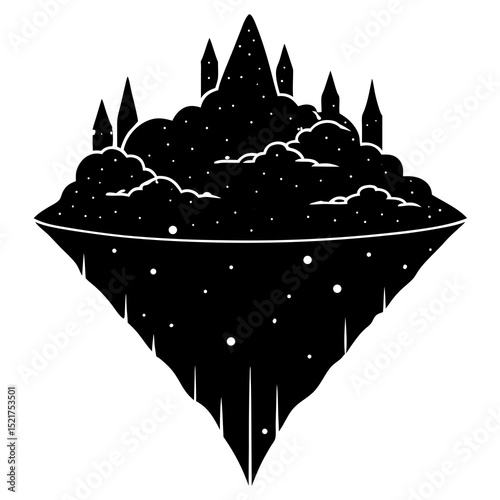 vector illustration of a silhouette of a bikini