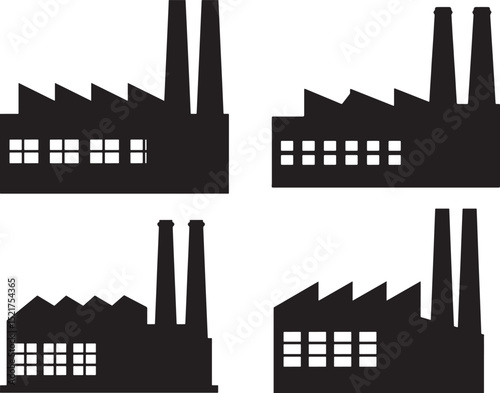 Factory Building icon vector illustration