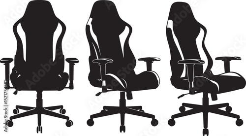 Gaming Chair silhouette vector illustration