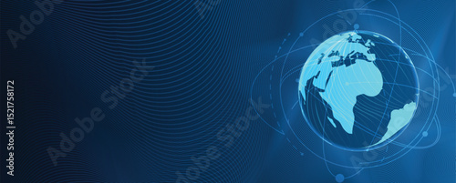 Global internet connection. Business communication concept for science or syber presentation