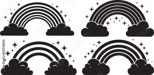 Rainbow icon vector illustration