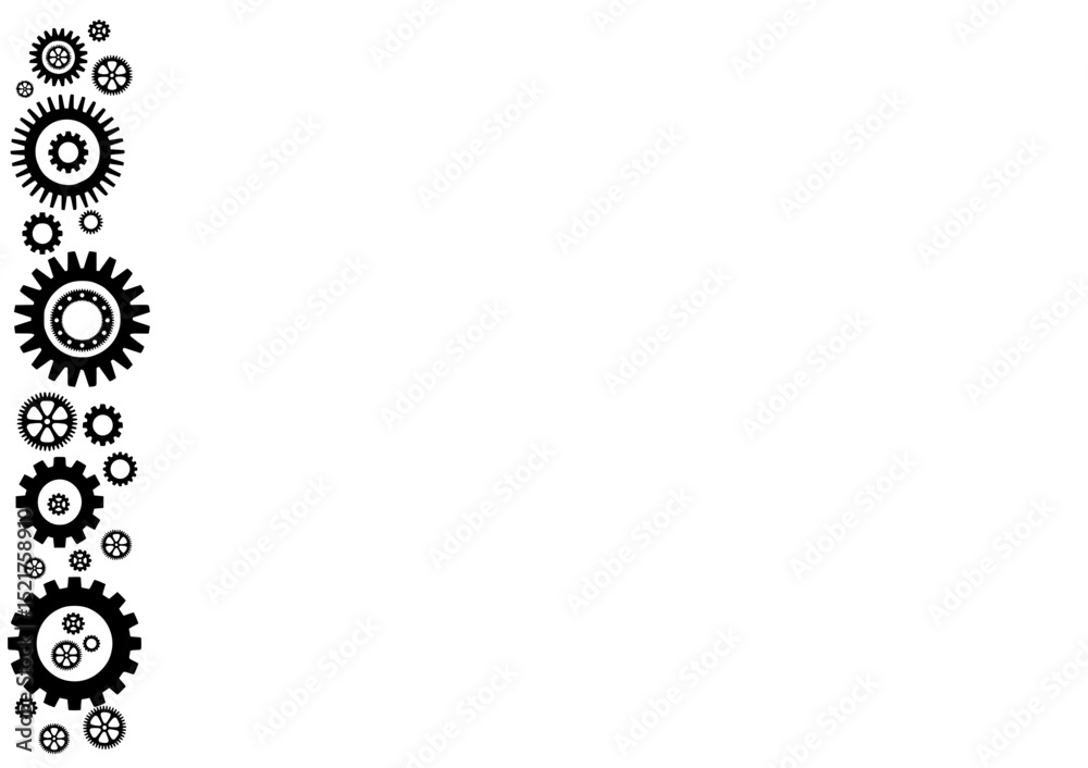 Fototapeta premium koło zębate, ramka, przekładnia zębata, ewolwenta, koło, ząb