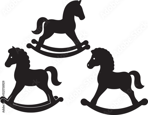 Rocking Horse Toy icon vector illustration