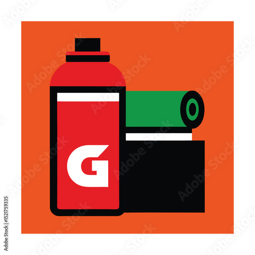 Gatorade Bottle and Towel Sports Illustration