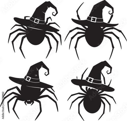 Spider with Hat icon vector illustration