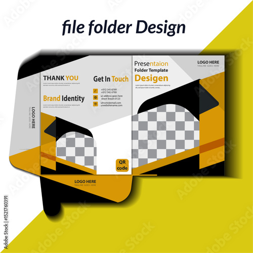 Modern Creative file folder design Template, Professional Corporate Layout	