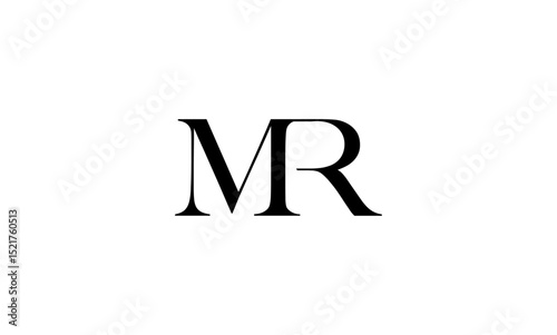 MR initial letters, monogram logo
