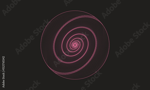 minimal geometric pattern, spiral wireframe, digital spiral background, futuristic line art, trippy spiral