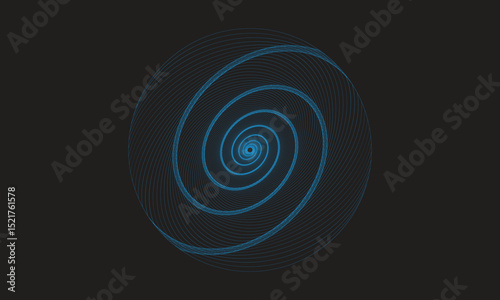 minimal geometric pattern, spiral wireframe, digital spiral background, futuristic line art, trippy spiral