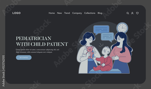 Healthcare Professional. Flat Vector Illustration