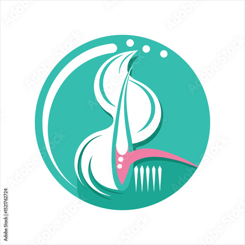 Hair Follicle Logo Design Flat Vector Icon Isolated