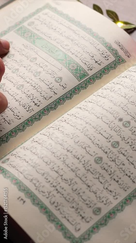 Reading the Holy Quran vertical