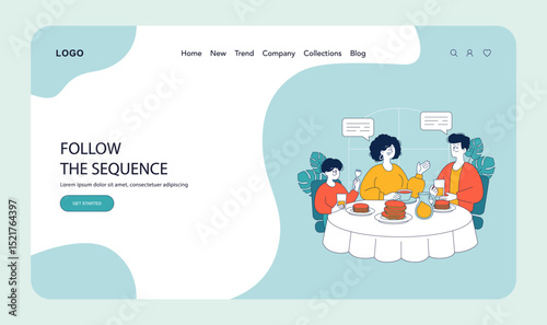 Family days at home. Flat Vector Illustration