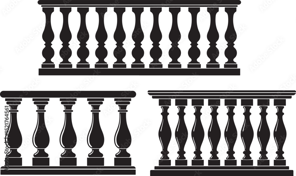 Fototapeta premium Balustrade icon vector illustration