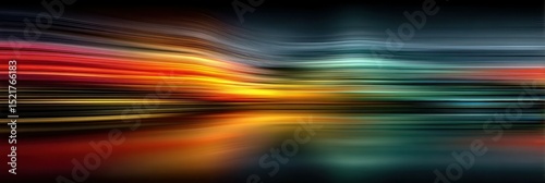 Colorful abstract light trails blend in a mesmerizing pattern over a dark background at night, showcasing a vibrant energy flow